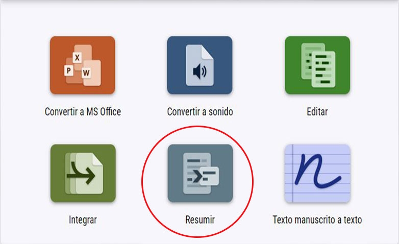Resumir archivos